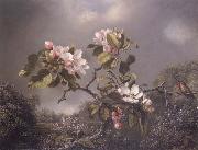 Martin Johnson Heade Apple Blosoms and Hummingbird oil painting picture wholesale